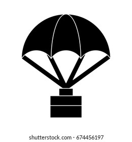 Parachute landing icon
