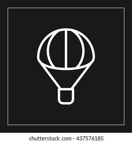 parachute line icon