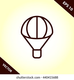 parachute line icon