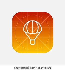 parachute line icon