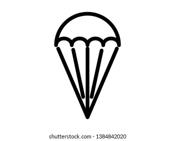 parachute line icon. Element of parachute icon for mobile concept and web apps. Thin line parachute icon can be used for web and mobile - Vector