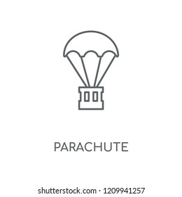 Parachute linear icon. Parachute concept stroke symbol design. Thin graphic elements vector illustration, outline pattern on a white background, eps 10.