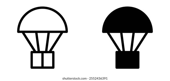 Parachute liner icon vector set.