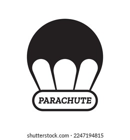 Parachute logo icon design and symbol skydiving vector illustration