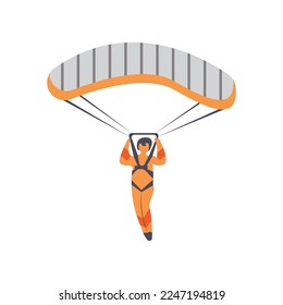Parachute logo icon design and symbol skydiving vector illustration