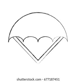 parachute open isolated icon