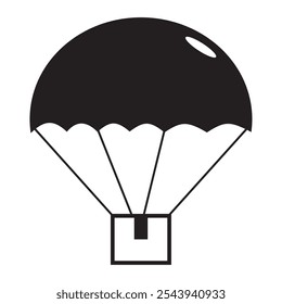 parachute pack icon vector design