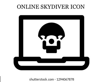 Parachute search icon. Editable Parachute search icon for web or mobile.