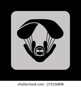 parachute silhouette design, vector illustration eps10 graphic 