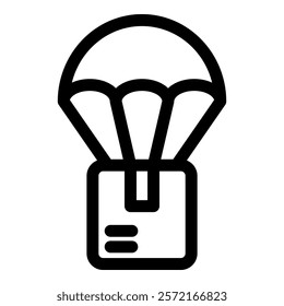 Parachute Simple Vector Icon Collection