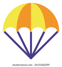 Parachute space technology object illustration