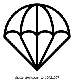 Parachute space technology object illustration