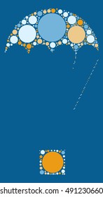 Parachute supplies shape vector design by color point