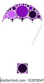 Parachute supplies shape vector design by color point
