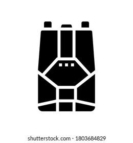parachute tool glyph icon vector. parachute tool sign. isolated contour symbol black illustration