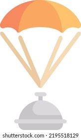 parachute vector concept on white background. isolated illustration icon