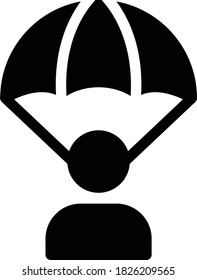 Fallschirm-Vektorsymbol 