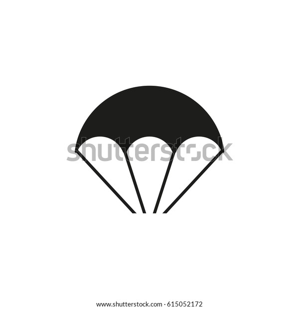 Parachute Vector Icon Stock Vector (Royalty Free) 615052172