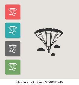 Parachute - vector icon. Symbol for web, infographics, print design and mobile UX/UI kit. Vector illustration, EPS10.