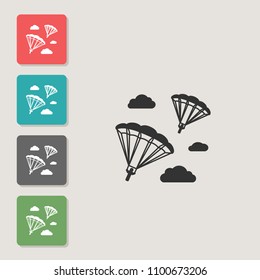 Parachute - vector icon. Symbol for web, infographics, print design and mobile UX/UI kit. Vector illustration, EPS10.