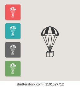 Parachute - vector icon. Symbol for web, infographics, print design and mobile UX/UI kit. Vector illustration, EPS10.