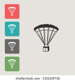 Parachute - vector icon. Symbol for web, infographics, print design and mobile UX/UI kit. Vector illustration, EPS10.