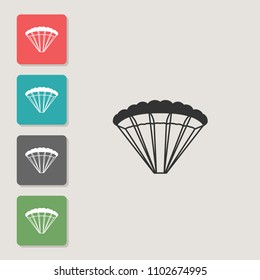 Parachute - vector icon. Symbol for web, infographics, print design and mobile UX/UI kit. Vector illustration, EPS10.