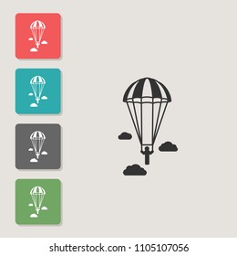 Parachute - vector icon. Symbol for web, infographics, print design and mobile UX/UI kit. Vector illustration, EPS10.