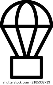 ilustración de paracaídas Vector en un fondo transparente. Símbolos de calidad superior. Iconos vectoriales de línea delgada para el diseño de conceptos y gráficos.