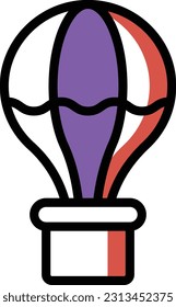 ilustración de paracaídas Vector en un fondo transparente. Símbolos de calidad superior. Iconos vectoriales de color de línea para el concepto y el diseño gráfico.