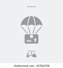 Parachuted delivery - Minimal vector icon