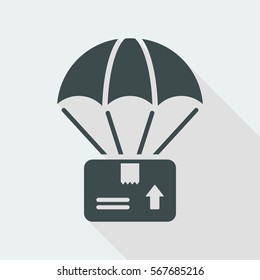 Parachuted delivery - Minimal vector icon