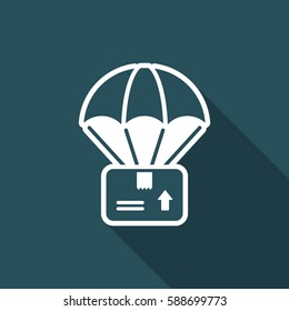 Parachuted delivery - Minimal vector icon