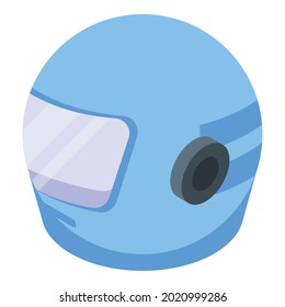 Parachuter helmet icon. Isometric of parachuter helmet vector icon for web design isolated on white background