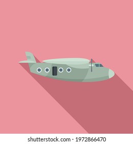 Parachuting airplane icon. Flat illustration of Parachuting airplane vector icon for web design