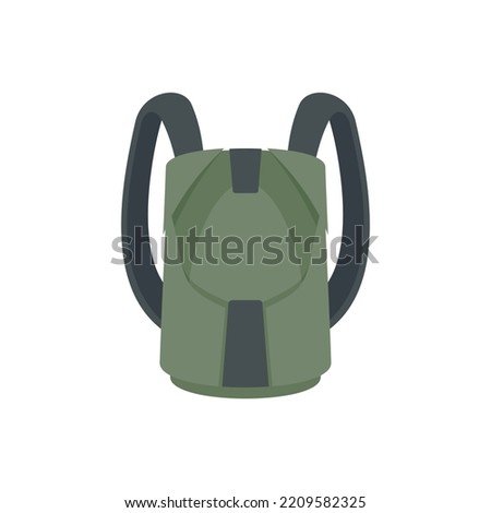 Parachuting backpack icon. Flat illustration of Parachuting backpack vector icon isolated on white background