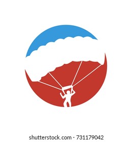 Parachuting, Hang Gliding, Paragliding, Skydiving Logo Illstration