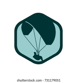Parachuting, Hang Gliding, Paragliding, Skydiving Logo Illstration