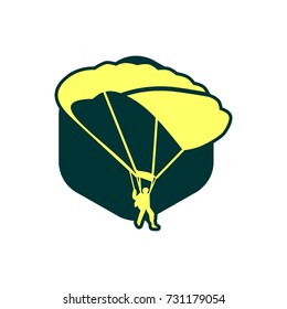 Parachuting, Hang Gliding, Paragliding, Skydiving Logo Illstration