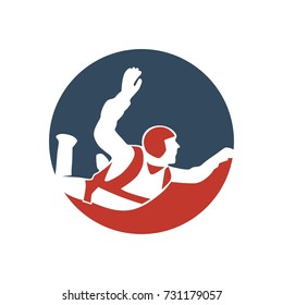 Parachuting, Hang Gliding, Paragliding, Skydiving Logo Illstration