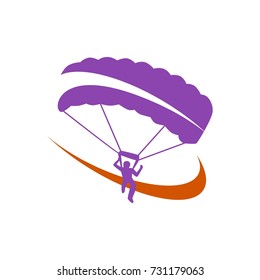 Parachuting, Hang Gliding, Paragliding, Skydiving Logo Illstration