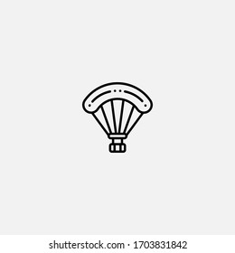 parachuting icon vector illustrator sign
