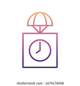 parachuting nolan icon. Simple thin line, outline vector of Drones icons for ui and ux, website or mobile application