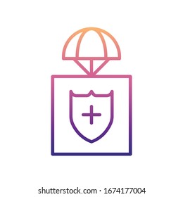 parachuting nolan icon. Simple thin line, outline vector of Drones icons for ui and ux, website or mobile application