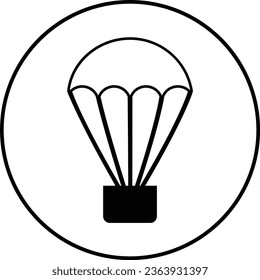 Parachuting outline vector icon. Thin line black parachuting icon, flat vector simple element illustration from editable free time concept isolated stroke on white background