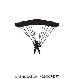 parachuting or paragliding icon, vector illustration symbol design.