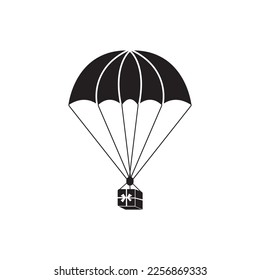 icono de paracaidismo o parapente, diseño de símbolo de ilustración vectorial.