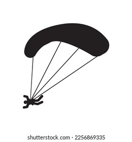 parachuting or paragliding icon, vector illustration symbol design.