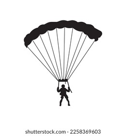 parachuting or paragliding icon, vector illustration symbol design.