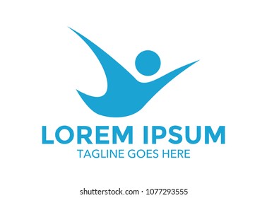 parachuting and skydiving logo. vector illustration